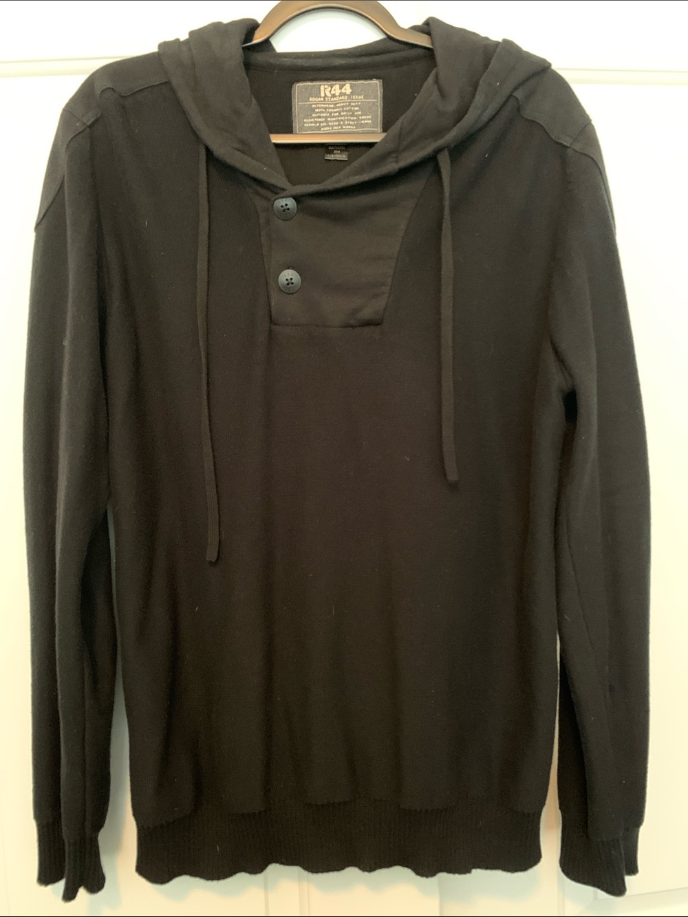 Standard Issue Black Hooded Sweater
